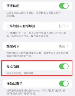 望牛墩镇苹果授权维修站分享iPhone轻点无法唤醒怎么办 